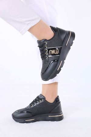 Karter Siyah Simli Kadın Spor Ayakkabı