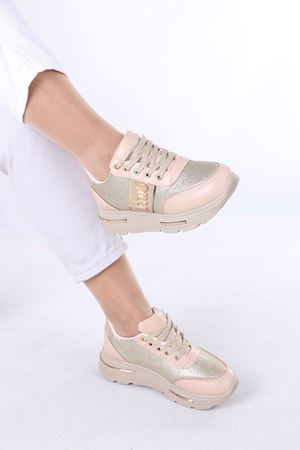 Karter Nude Simli Kadın Spor Ayakkabı