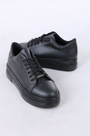 Mavise Siyah Mat Deri Kadın Spor Ayakkabı