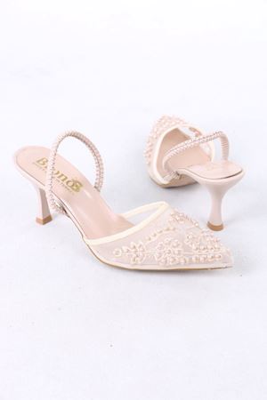 Juene Bej Kadın Topuklu Ayakkabı