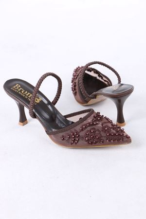 Juene Kahverengi Kadın Topuklu Ayakkabı