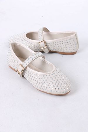 Magali Bej Süet Kadın Düz Ayakkabı Babet