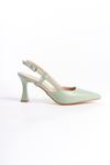 Briand Mint Yeşil Mat Deri Kadın Topuklu Ayakkabı