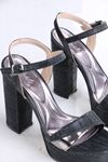Jesse Siyah Platform Topuklu Kadın Ayakkabı